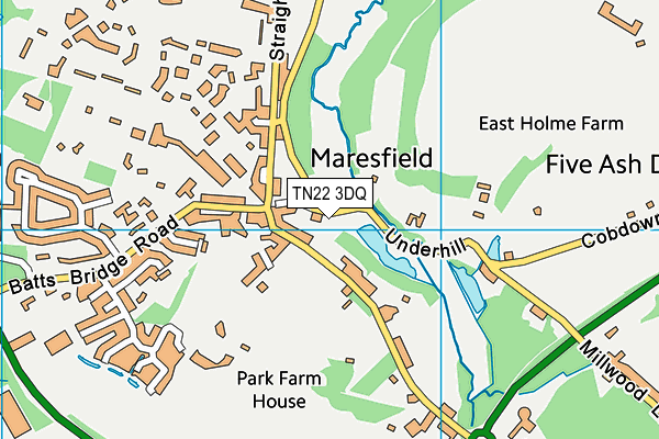 TN22 3DQ map - OS VectorMap District (Ordnance Survey)