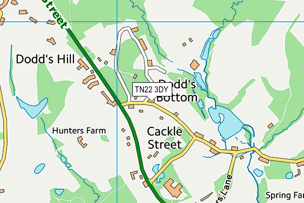 TN22 3DY map - OS VectorMap District (Ordnance Survey)