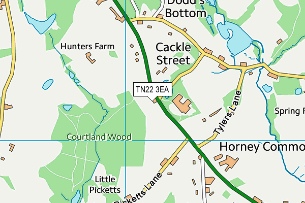 TN22 3EA map - OS VectorMap District (Ordnance Survey)