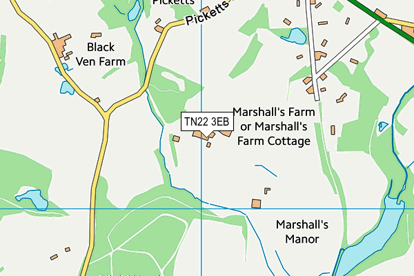 TN22 3EB map - OS VectorMap District (Ordnance Survey)