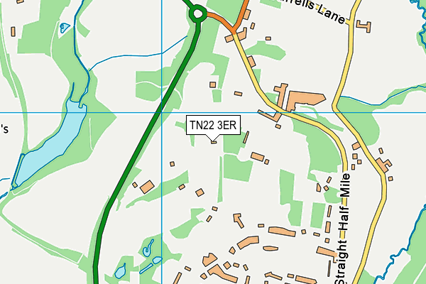 TN22 3ER map - OS VectorMap District (Ordnance Survey)