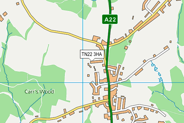 TN22 3HA map - OS VectorMap District (Ordnance Survey)