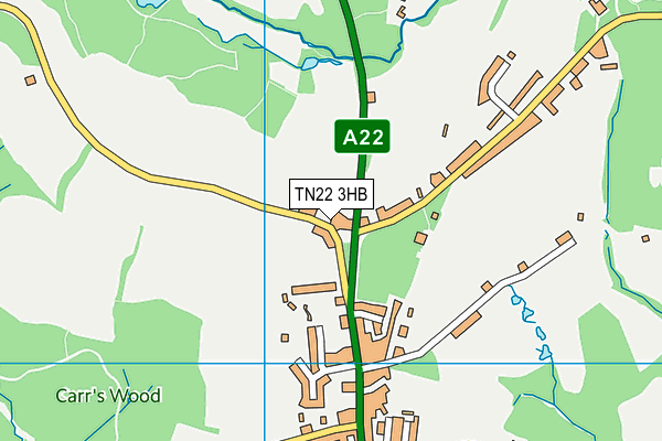 TN22 3HB map - OS VectorMap District (Ordnance Survey)