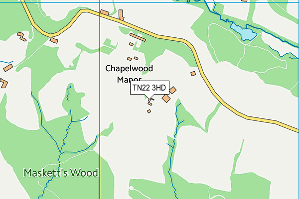 TN22 3HD map - OS VectorMap District (Ordnance Survey)