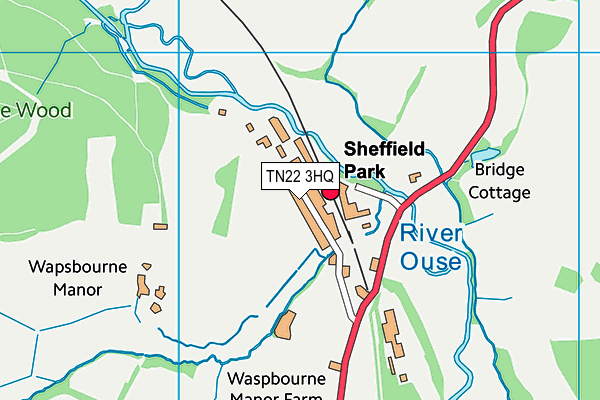 TN22 3HQ map - OS VectorMap District (Ordnance Survey)