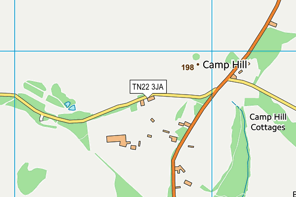 TN22 3JA map - OS VectorMap District (Ordnance Survey)
