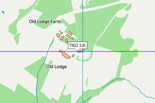 TN22 3JE map - OS VectorMap District (Ordnance Survey)