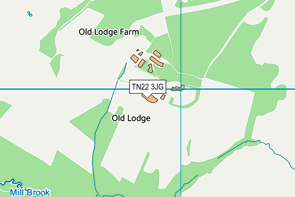 TN22 3JG map - OS VectorMap District (Ordnance Survey)