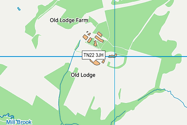 TN22 3JH map - OS VectorMap District (Ordnance Survey)