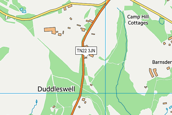 TN22 3JN map - OS VectorMap District (Ordnance Survey)