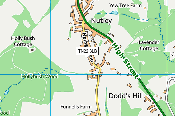 TN22 3LB map - OS VectorMap District (Ordnance Survey)