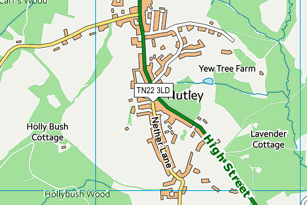 TN22 3LD map - OS VectorMap District (Ordnance Survey)