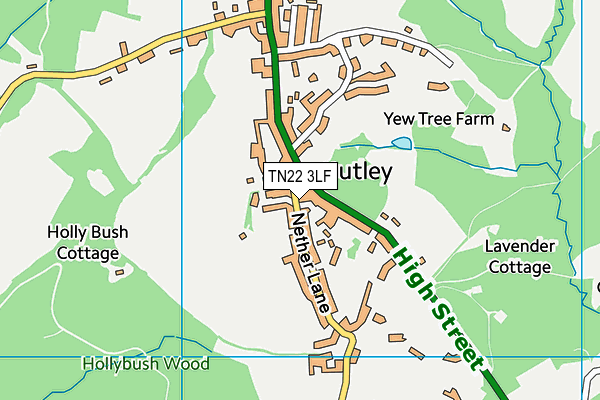 TN22 3LF map - OS VectorMap District (Ordnance Survey)