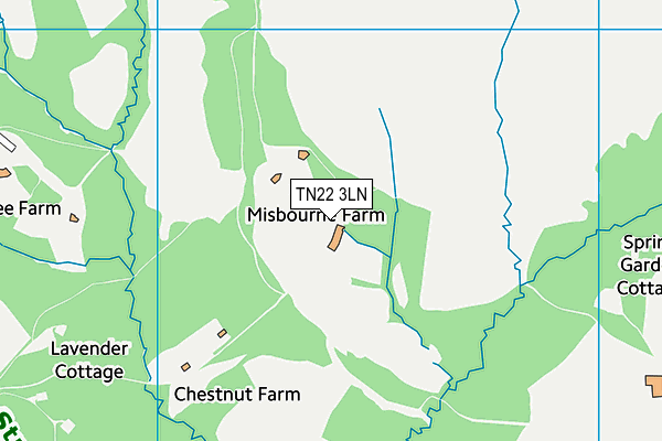 TN22 3LN map - OS VectorMap District (Ordnance Survey)