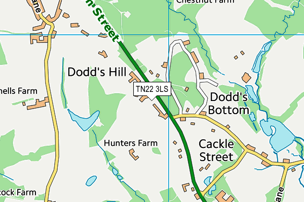 TN22 3LS map - OS VectorMap District (Ordnance Survey)