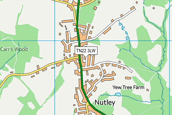 TN22 3LW map - OS VectorMap District (Ordnance Survey)