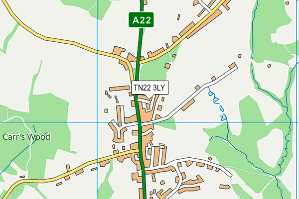 TN22 3LY map - OS VectorMap District (Ordnance Survey)