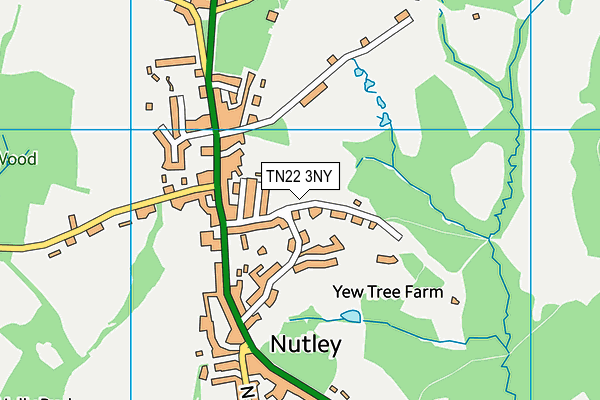 TN22 3NY map - OS VectorMap District (Ordnance Survey)