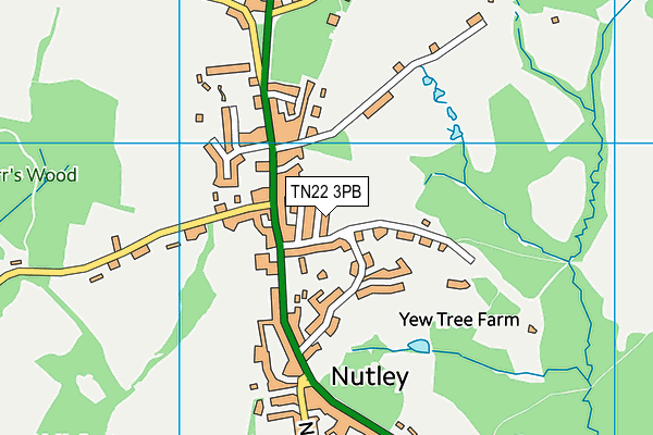 TN22 3PB map - OS VectorMap District (Ordnance Survey)