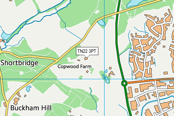 TN22 3PT map - OS VectorMap District (Ordnance Survey)