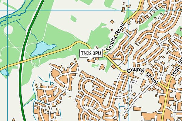 TN22 3PU map - OS VectorMap District (Ordnance Survey)