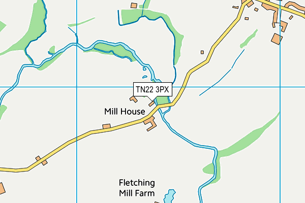 TN22 3PX map - OS VectorMap District (Ordnance Survey)