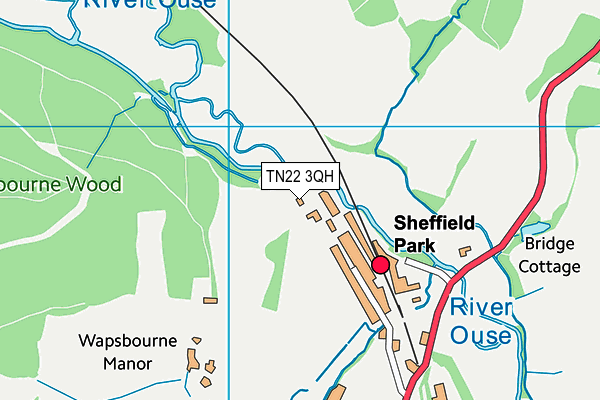 TN22 3QH map - OS VectorMap District (Ordnance Survey)