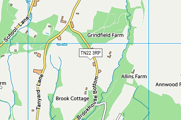 TN22 3RP map - OS VectorMap District (Ordnance Survey)