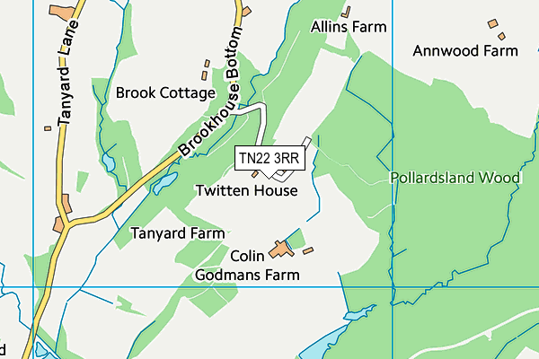 TN22 3RR map - OS VectorMap District (Ordnance Survey)