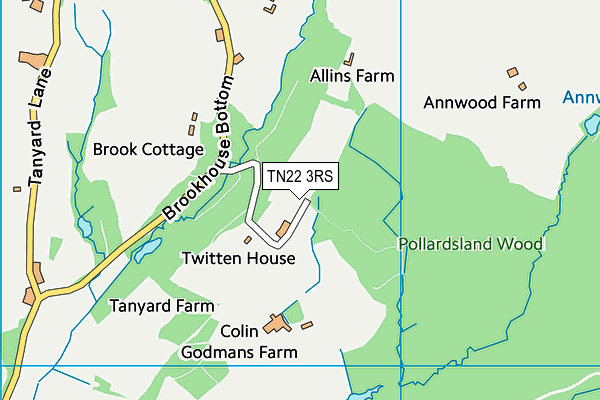 TN22 3RS map - OS VectorMap District (Ordnance Survey)