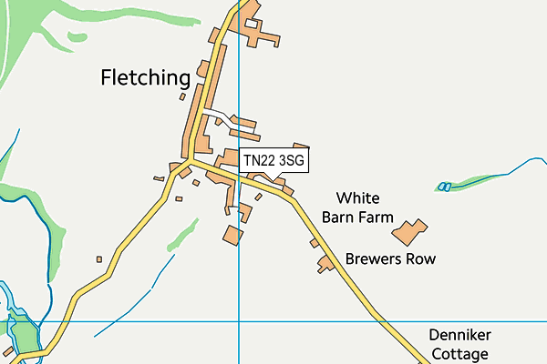 TN22 3SG map - OS VectorMap District (Ordnance Survey)