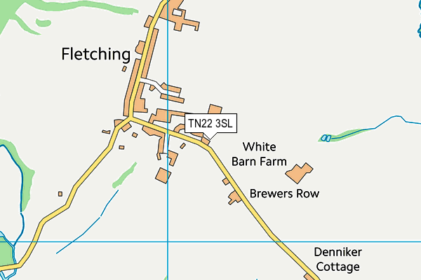 TN22 3SL map - OS VectorMap District (Ordnance Survey)