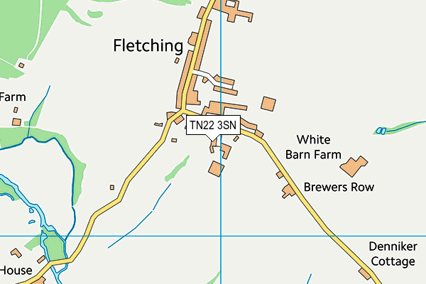 TN22 3SN map - OS VectorMap District (Ordnance Survey)