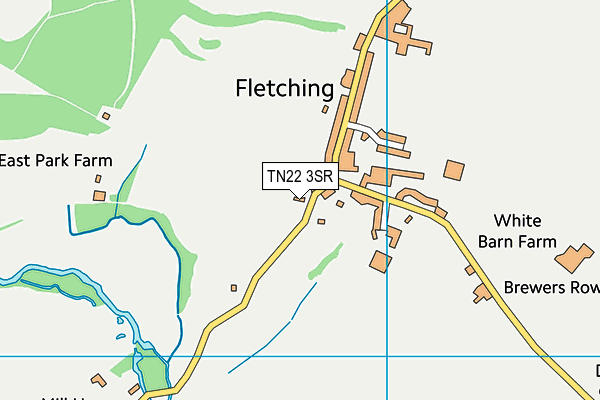 TN22 3SR map - OS VectorMap District (Ordnance Survey)