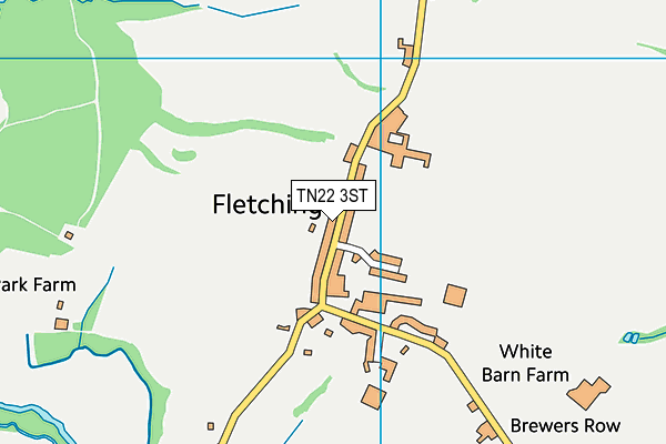 TN22 3ST map - OS VectorMap District (Ordnance Survey)