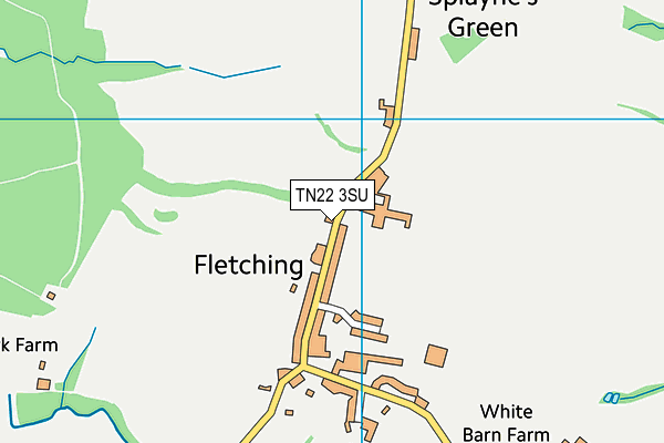 TN22 3SU map - OS VectorMap District (Ordnance Survey)