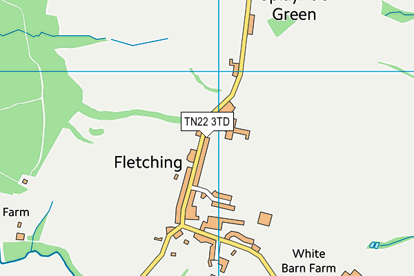 TN22 3TD map - OS VectorMap District (Ordnance Survey)