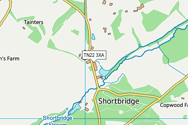 TN22 3XA map - OS VectorMap District (Ordnance Survey)