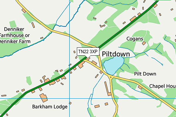 TN22 3XP map - OS VectorMap District (Ordnance Survey)