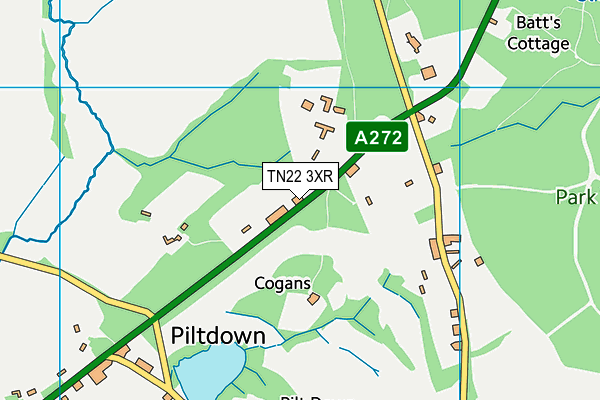 TN22 3XR map - OS VectorMap District (Ordnance Survey)