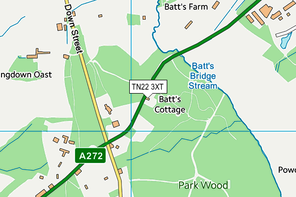 TN22 3XT map - OS VectorMap District (Ordnance Survey)