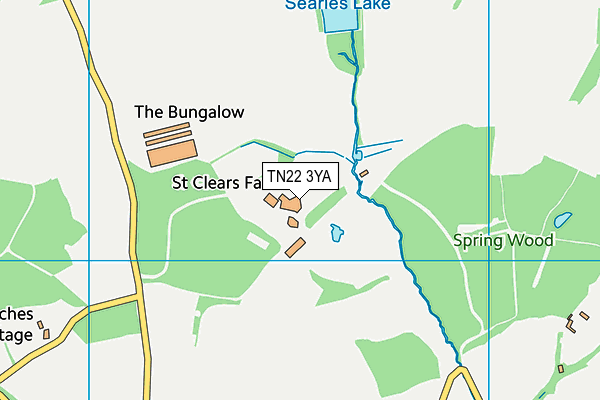 TN22 3YA map - OS VectorMap District (Ordnance Survey)