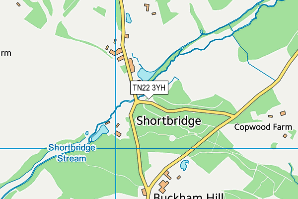 TN22 3YH map - OS VectorMap District (Ordnance Survey)