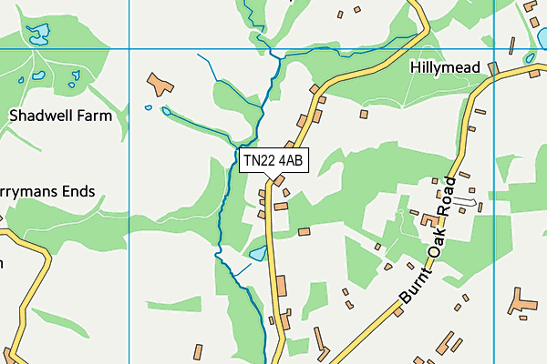 TN22 4AB map - OS VectorMap District (Ordnance Survey)