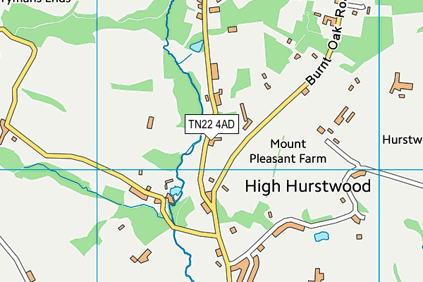 High Hurstwood Church of England Primary School map (TN22 4AD) - OS VectorMap District (Ordnance Survey)