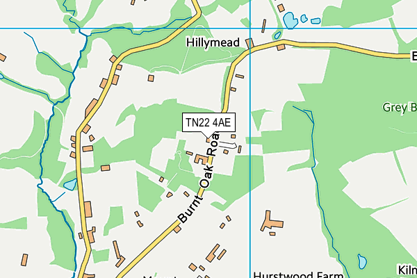 TN22 4AE map - OS VectorMap District (Ordnance Survey)
