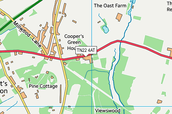 TN22 4AT map - OS VectorMap District (Ordnance Survey)