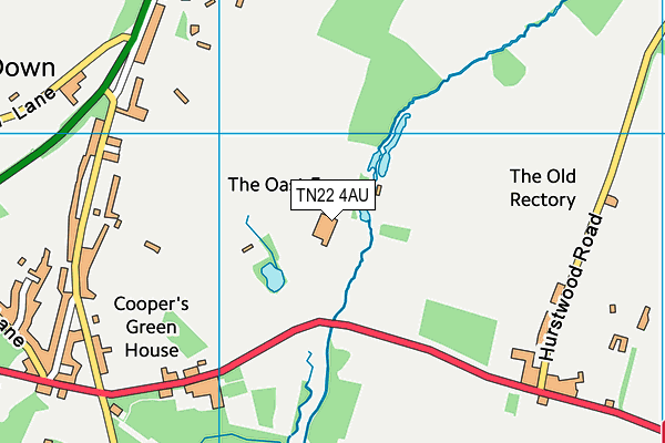 TN22 4AU map - OS VectorMap District (Ordnance Survey)