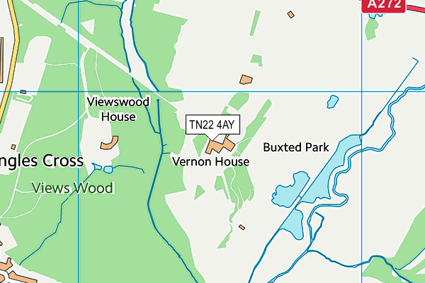 TN22 4AY map - OS VectorMap District (Ordnance Survey)