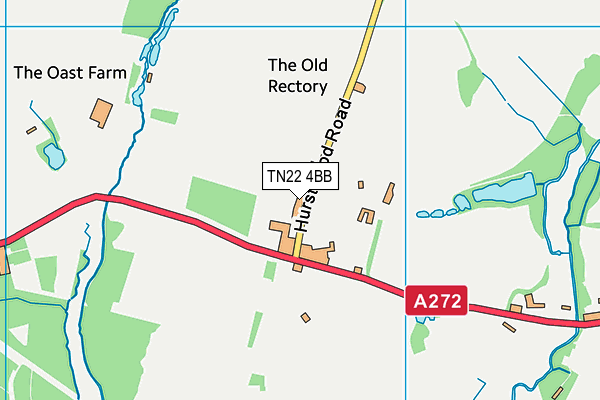 Buxted CofE Primary School map (TN22 4BB) - OS VectorMap District (Ordnance Survey)